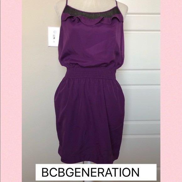 BCBGeneration Dresses & Skirts - BCBGENERATION PURPLE SPAGHETTI STRAP DRESS Size M